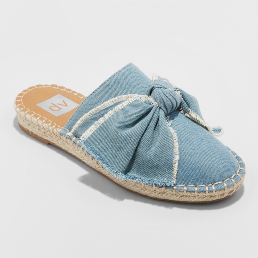 DV Dolce Vita Desirae Denim Bow Espadrille Mules